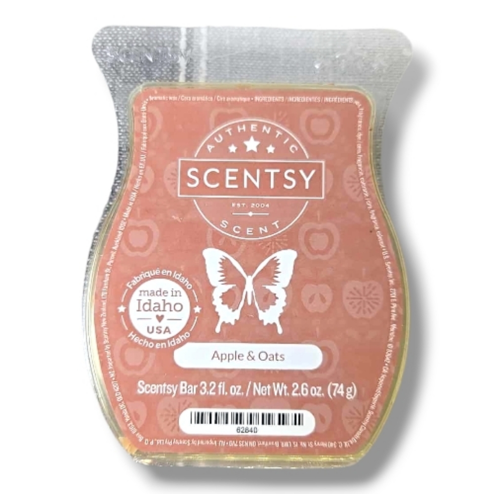Scentsy Bar APPLE & OATS Wax Melt Brick - Retired Scent - Missing 1 pc.